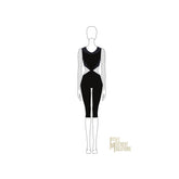 Couture Cut Out Long Sleeve Unitard
